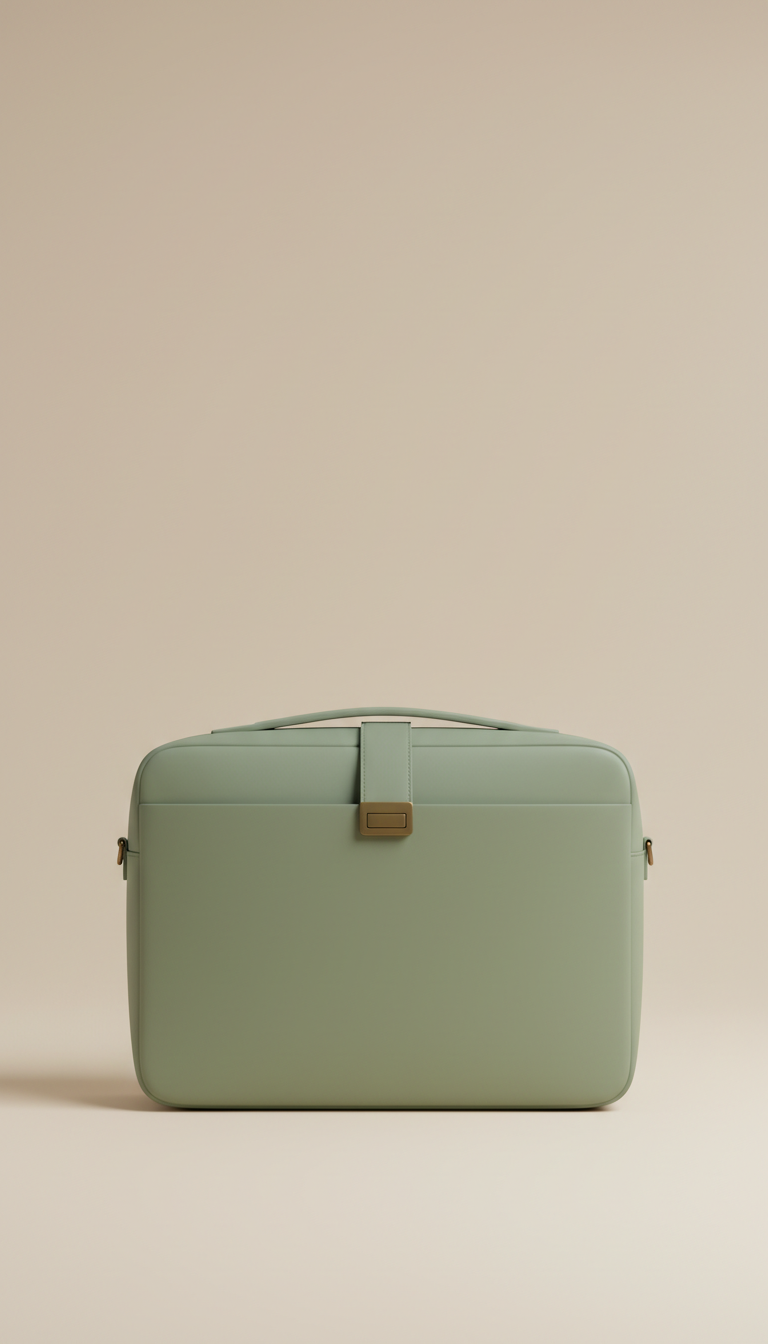 Sage Tint Minimalist Tech Briefcase