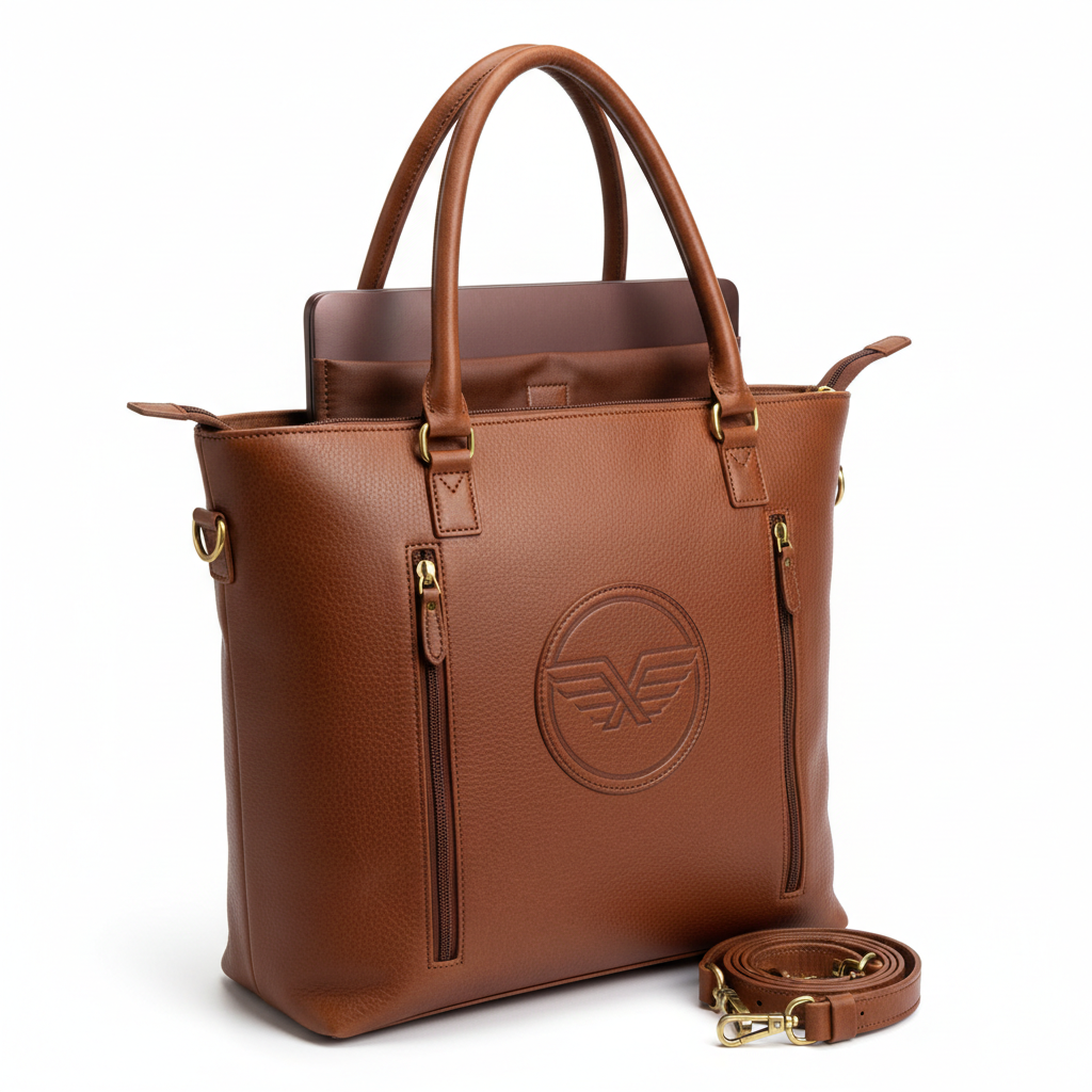 Zorro Laptop Bag Chocolate Brown Tote