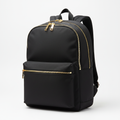 Zorro Laptop Bag Black Gold Zipper Backpack