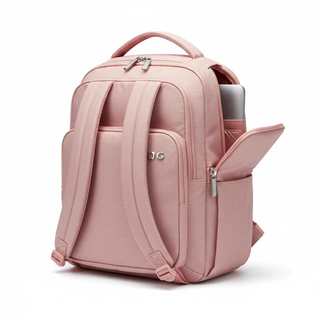 Zorro Laptop Bag Blush Pink Backpack